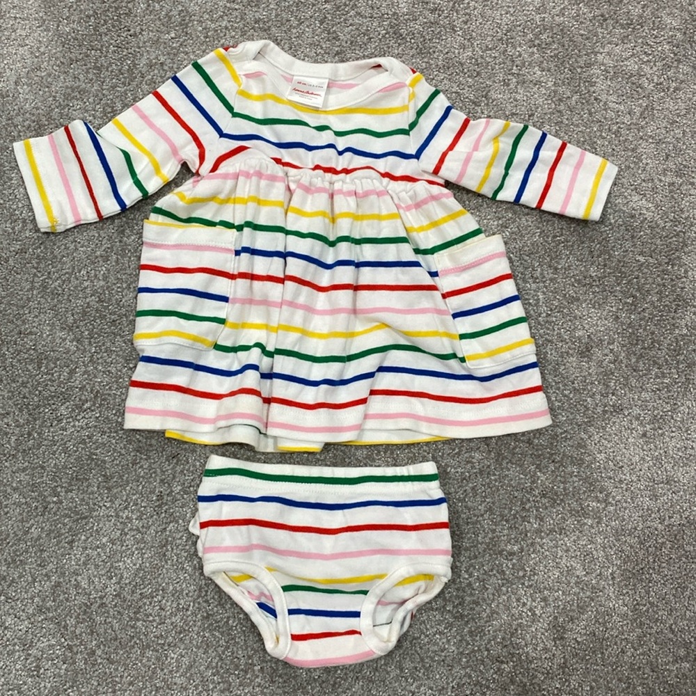 Hanna Anderson Baby Girl dress and Bloomer set